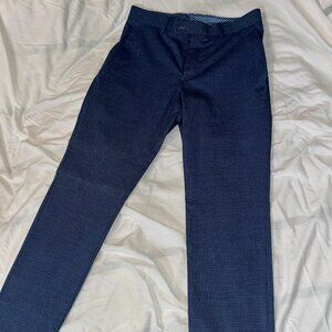 Penguin Signature Navy Birdseye Stretch Suit Pants